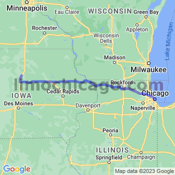 Travel from Dows to Chicago Loop Limousine service to Chicago Loop
