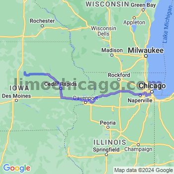 Travel from Iowa Falls to Midway airport Limousine service to Midway airport (MDW)