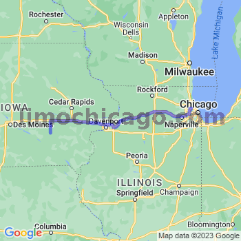 Travel from What Cheer to O'Hare airport Limousine service to O'Hare airport (ORD)