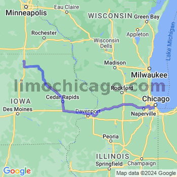 Travel from Hanlontown to Midway airport Limousine service to Midway airport (MDW)