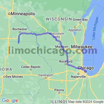 Travel from Mc Intire to Chicago Loop Limousine service to Chicago Loop