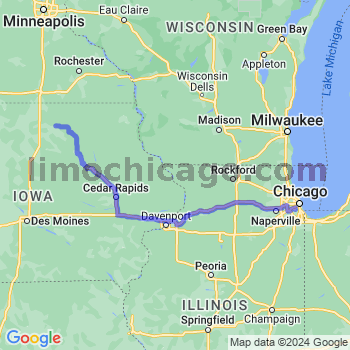Travel from Nora Springs to Midway airport Limousine service to Midway airport (MDW)