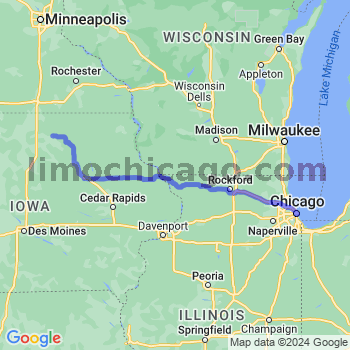 Travel from Nora Springs to Chicago Loop Limousine service to Chicago Loop
