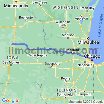 Travel from Rowan to Chicago Loop Limousine service to Chicago Loop