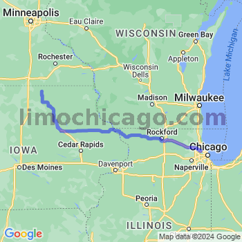 Travel from Saint Ansgar to O'Hare airport Limousine service to O'Hare airport (ORD)