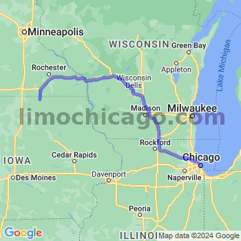 Travel from Stacyville to Chicago Loop Limousine service to Chicago Loop