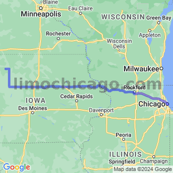Travel from Ayrshire to Chicago Loop Limousine service to Chicago Loop