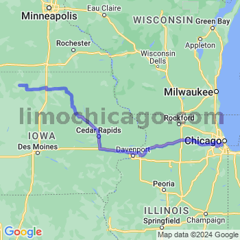 Travel from Burt to Midway airport Limousine service to Midway airport (MDW)