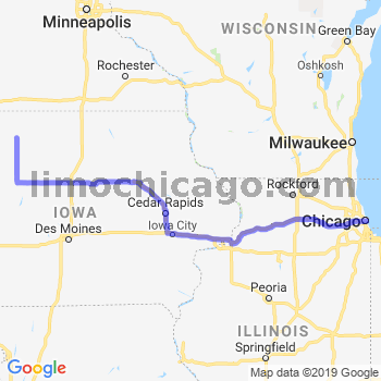 Travel from Emmetsburg to Chicago Loop Limousine service to Chicago Loop