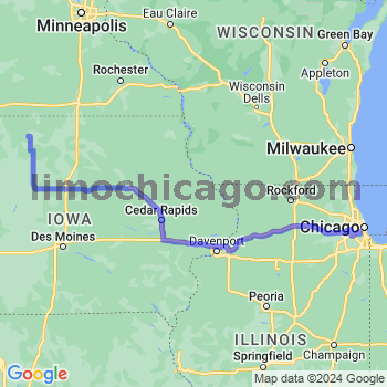 Travel from Lone Rock to Midway airport Limousine service to Midway airport (MDW)