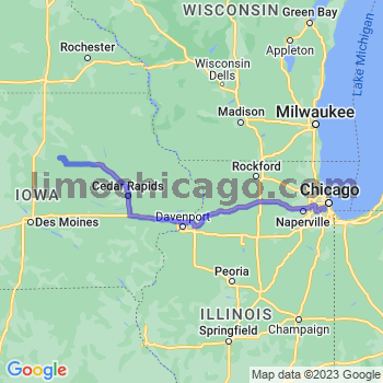 Travel from Ackley to Midway airport Limousine service to Midway airport (MDW)