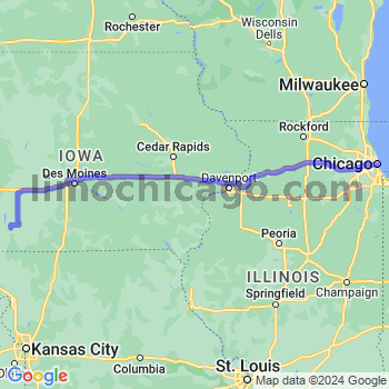 Travel from Nodaway to Chicago Loop Limousine service to Chicago Loop