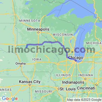 Travel from Arnolds Park to Chicago Loop Limousine service to Chicago Loop