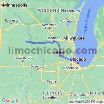 Travel from Luana to Chicago Loop Limousine service to Chicago Loop