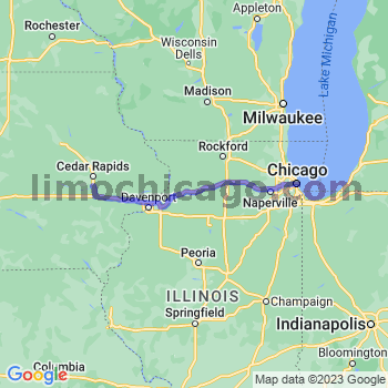 Travel from Swisher to Chicago Loop Limousine service to Chicago Loop