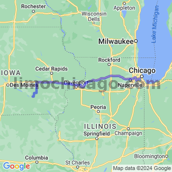 Travel from Cedar to Midway airport Limousine service to Midway airport (MDW)
