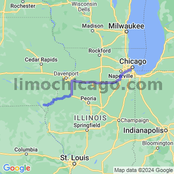 Travel from Donnellson to Midway airport Limousine service to Midway airport (MDW)