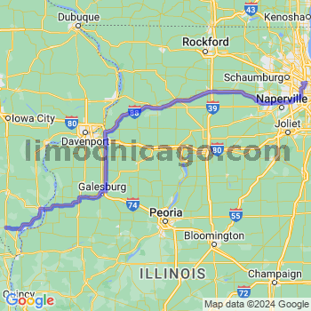 Travel from Donnellson to O'Hare airport Limousine service to O'Hare airport (ORD)