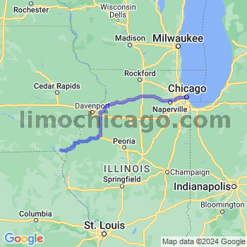 Travel from Donnellson to Chicago Loop Limousine service to Chicago Loop