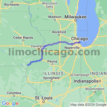Travel from Fort Madison to Chicago Loop Limousine service to Chicago Loop