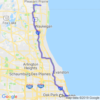 Travel from Pleasant Prairie to Chicago Loop Limousine service to Chicago Loop