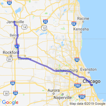 Travel from Janesville to Chicago Loop Limousine service to Chicago Loop