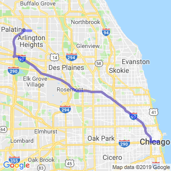 Travel from Arlington Heights to Chicago Loop Limousine service to Chicago Loop