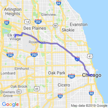 Travel from Elk Grove Village to Chicago Loop Limousine service to Chicago Loop