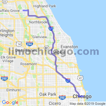 Travel from Riverwoods to Chicago Loop Limousine service to Chicago Loop