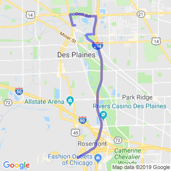 Travel from Des Plaines to O'Hare airport Limousine service to O'Hare airport (ORD)