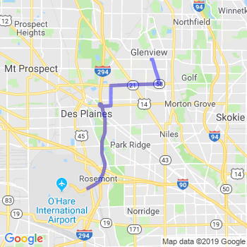 Travel from Glenview to O'Hare airport Limousine service to O'Hare airport (ORD)