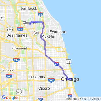 Travel from Glenview to Chicago Loop Limousine service to Chicago Loop