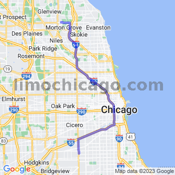 Travel from Golf to Midway airport Limousine service to Midway airport (MDW)