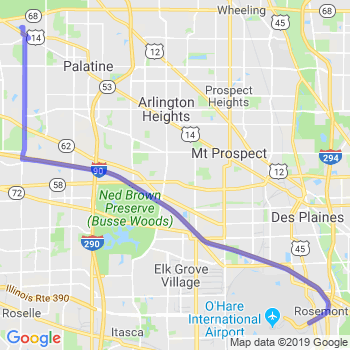 Travel from Palatine to O'Hare airport Limousine service to O'Hare airport (ORD)