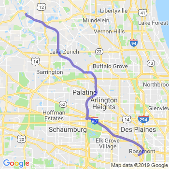Travel from Island Lake to O'Hare airport Limousine service to O'Hare airport (ORD)