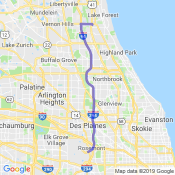Travel from Lake Forest to O'Hare airport Limousine service to O'Hare airport (ORD)