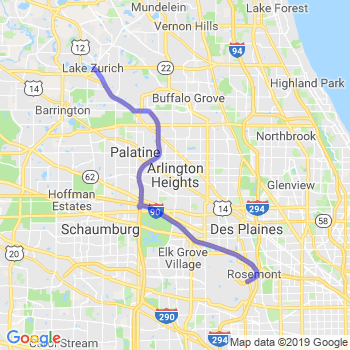 Travel from Lake Zurich to O'Hare airport Limousine service to O'Hare airport (ORD)