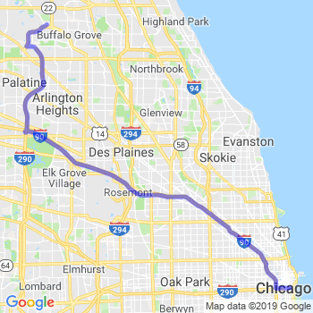 Travel from Long Grove to Chicago Loop Limousine service to Chicago Loop