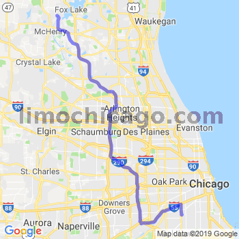 Travel from Johnsburg to Midway airport Limousine service to Midway airport (MDW)