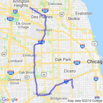 Travel from Mount Prospect to Midway airport Limousine service to Midway airport (MDW)