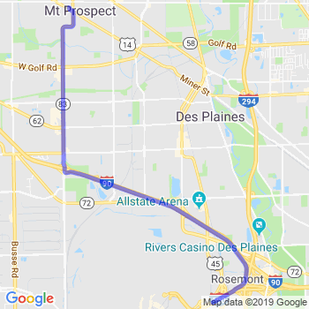 Travel from Mount Prospect to O'Hare airport Limousine service to O'Hare airport (ORD)