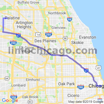 Travel from Inverness to Chicago Loop Limousine service to Chicago Loop