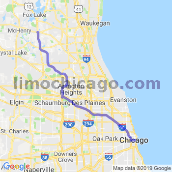 Travel from Volo to Chicago Loop Limousine service to Chicago Loop