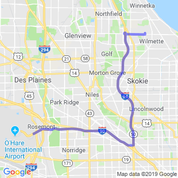 Travel from Wilmette to O'Hare airport Limousine service to O'Hare airport (ORD)