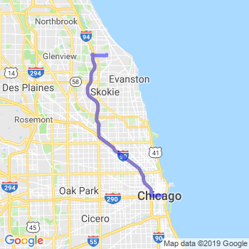 Travel from Wilmette to Chicago Loop Limousine service to Chicago Loop
