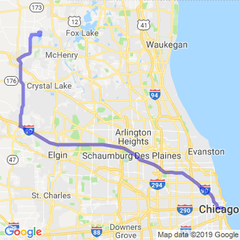 Travel from Wonder Lake to Chicago Loop Limousine service to Chicago Loop