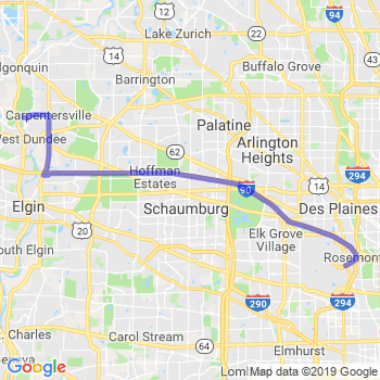 Travel from Carpentersville to O'Hare airport Limousine service to O'Hare airport (ORD)