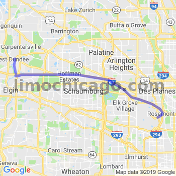 Travel from East Dundee to O'Hare airport Limousine service to O'Hare airport (ORD)