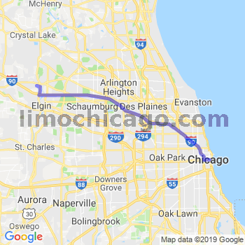 Travel from Sleepy Hollow to Chicago Loop Limousine service to Chicago Loop
