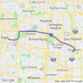 Travel from Elgin to O'Hare airport Limousine service to O'Hare airport (ORD)